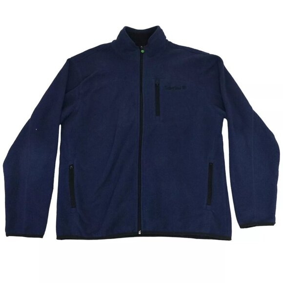 Timberland Other - Timberland Jacket‎ Mens Large Navy Fleece Long Sleeve Squall Pocket Full Zipper